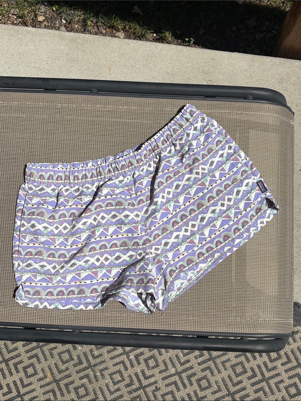 Patagonia Baggie Shorts in Lavender and Mint